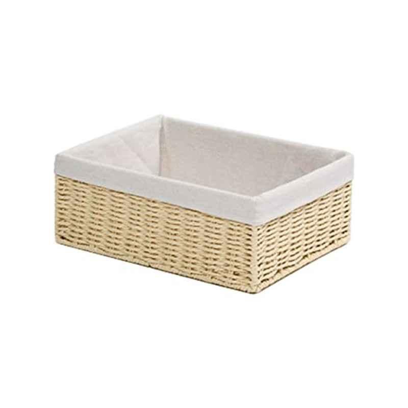Homesmiths 39x30x16.5cm Natural Storage Basket with Liner, MAS0521-NTR, Size: XL