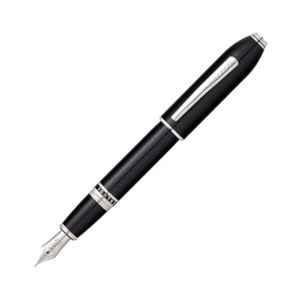 Cross Peerless 125 Obsidian Black Ink Medium Nib Fountain Pen with Converter Set, AT0706-1MY