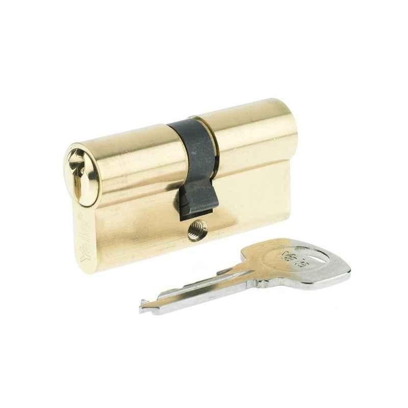 Yale 70mm Brass Cylinder Double Euro Profile Key & Knob, 105711