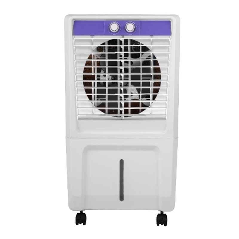 Hindware Xeno Plus 105W 58 Litre PP Plastic White & Lavender Personal Air Cooler with Honeycomb Pad Cooling & 1 Year Warranty, 529960