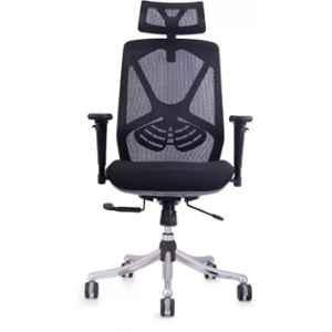 Praga Seating Emax 21x24x50 inch Polypropylene High Back Black Ergonomic Office Chair, EMBLBLBLBE3PHBOY