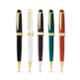 Cross Bailey Black Ink Amber Resin & Gold Tone Finish Ballpoint Pen with 1 Pc Black Refill Set, AT0742-13