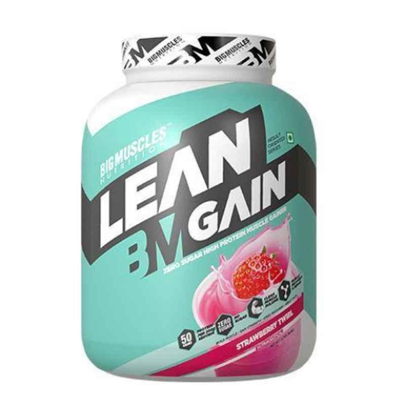 Big Muscles 5kg Strawberry Twirl Lean Gain Muscle Gainer