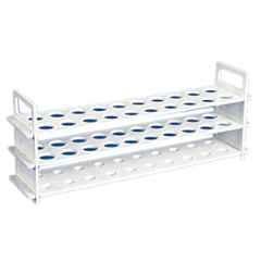 ELECOPTO 16mm 31 Holes Polypropylene Test Tube Stand with 3 Tier