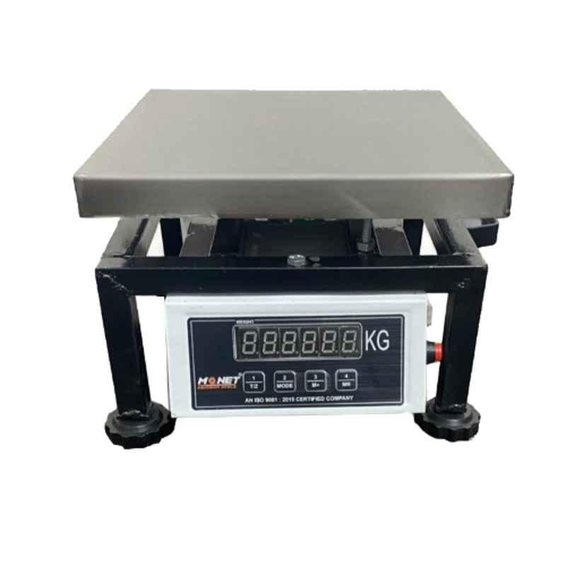 Monet 10x10 inch 30kg Stainless Steel Portable Weighing Scale with Dual Display & Days Battery Backup