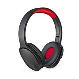 Fingers Rock-n-Roll H6 Black & Red On-Ear Bluetooth Headphone with 12 hrs Play time with Mic