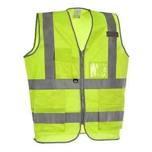 Evion ES-032-GN-L Polyester Green Reflective Safety Jacket, Size: L