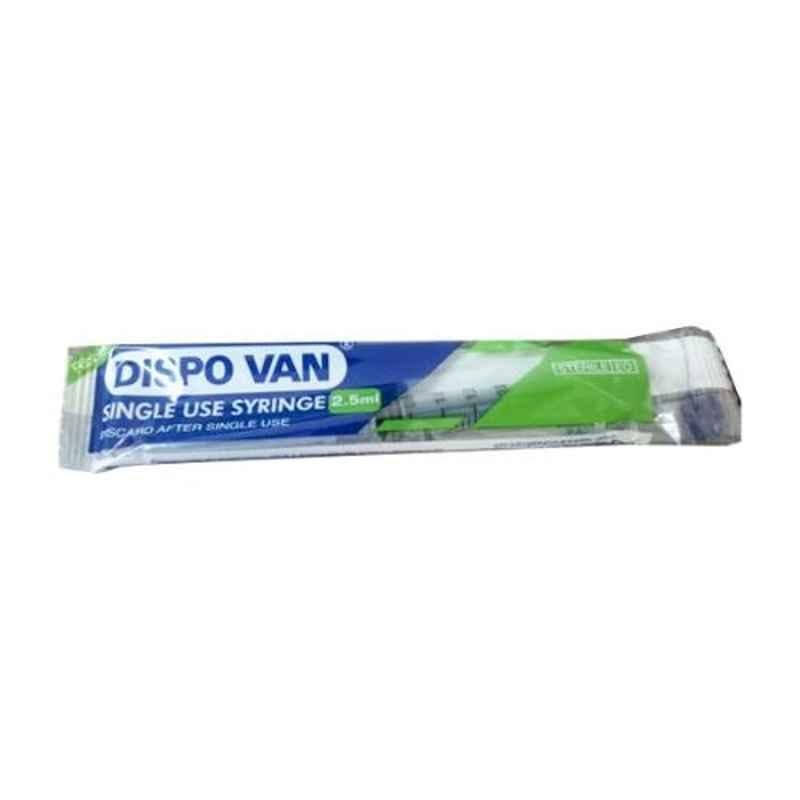 Dispo Van 2.5ml Single Use Syringe With needle (Pack of 50)