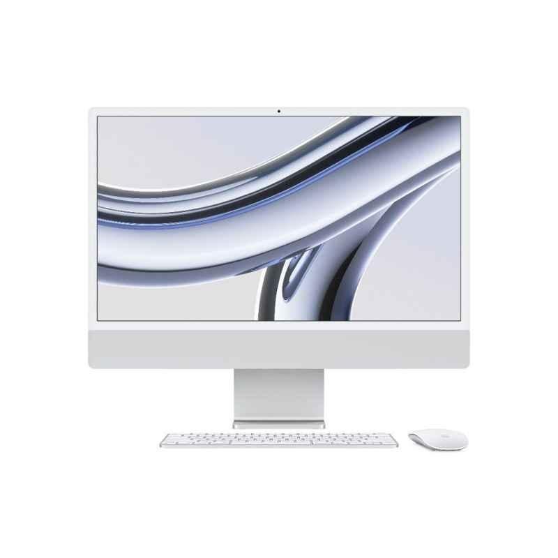 Apple 24 inch 8GB/256GB SSD M3 Chip Silver iMac with Retina 4.5K Display, MQR93AB/A