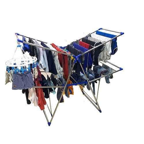 TNC Premium Indigo Stainless Steel, Plastic Floor Cloth Dryer Stand