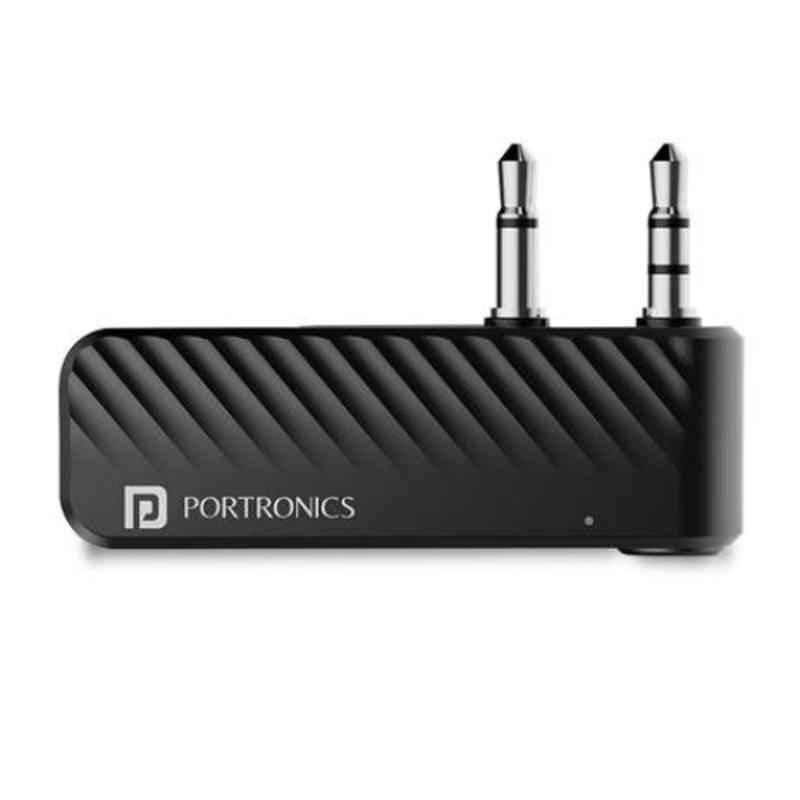 Portronics Auto 16 Black Bluetooth V5.1 Smart Audio Connector, POR 1316
