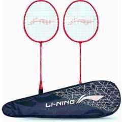Li-Ning Mega Power MP 8 90g Multicolour Strung Badminton Racquet with Full Cover (Pack of 3)