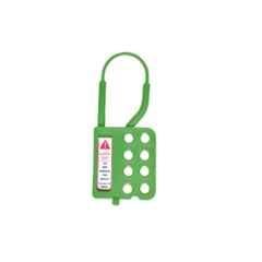 Lukko Safety 8 Holes PPCP Green Non Conductive Safety Lockout Hasp, Jaw Size: 32.5-63.5 mm, LS-H64
