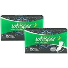 Whisper 20 Pcs White Cotton Disposable Sanitary Pad Packet, Size: XXXL (Pack of 2)