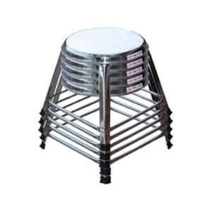 Lifetime 12 inch Stainless Steel Silver Medical Stool, LTS12N5 (Pack of 5)
