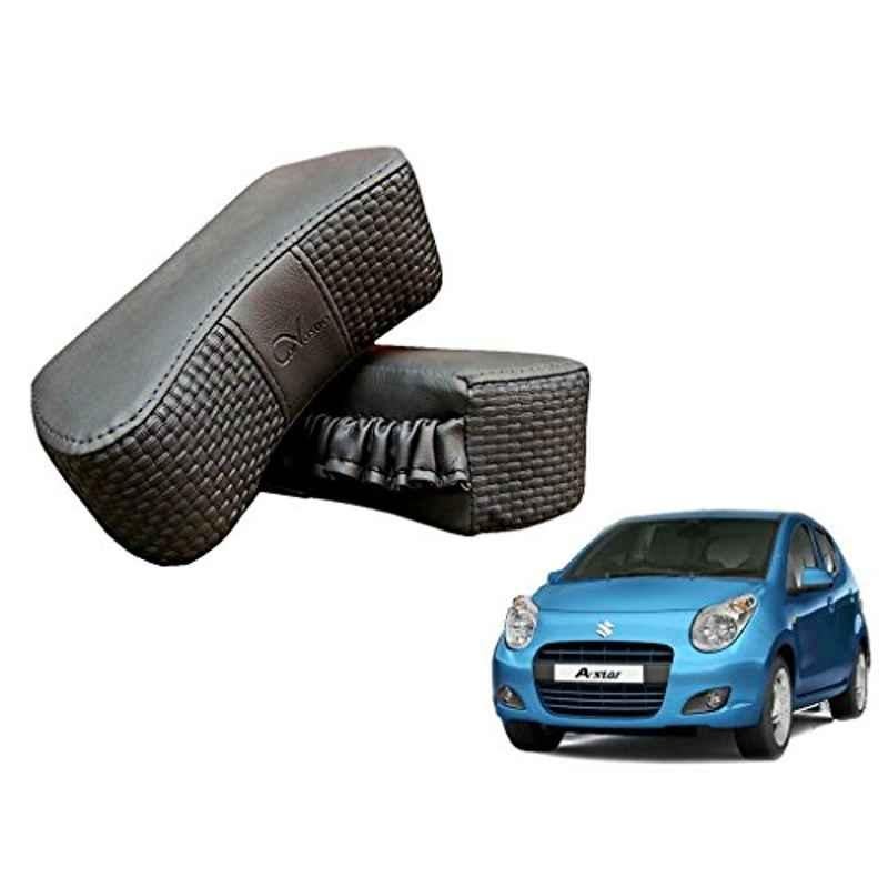 Kozdiko 2 Pcs Memory Foam Grey Luxurious Neck Rest Cushion Pillow Set for Maruti A-Star