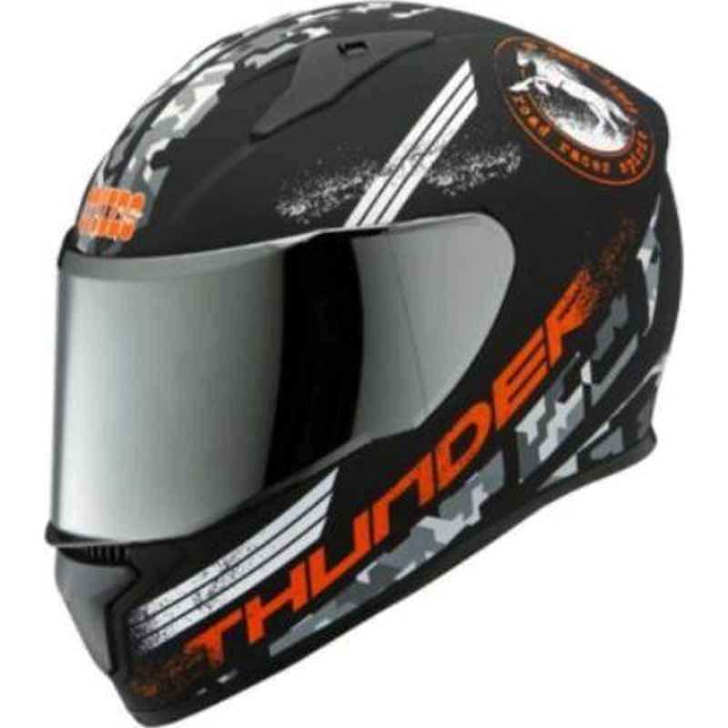 Studds Thunder D2 N10 M/R Matt Black Motorbike Helmet, Size (XL, 600 mm)