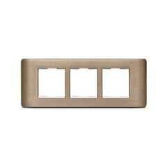 Schneider Electric Zencelo 6 Module Silver Bronze Grid & Cover Frame, IN8406C(SZ) (Pack of 5)
