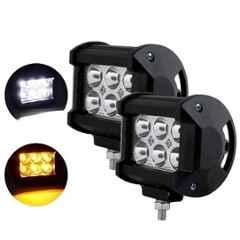 AllExtreme EX6LD1F 18W 6 LED White & Yellow Waterproof Fog Light Pod
