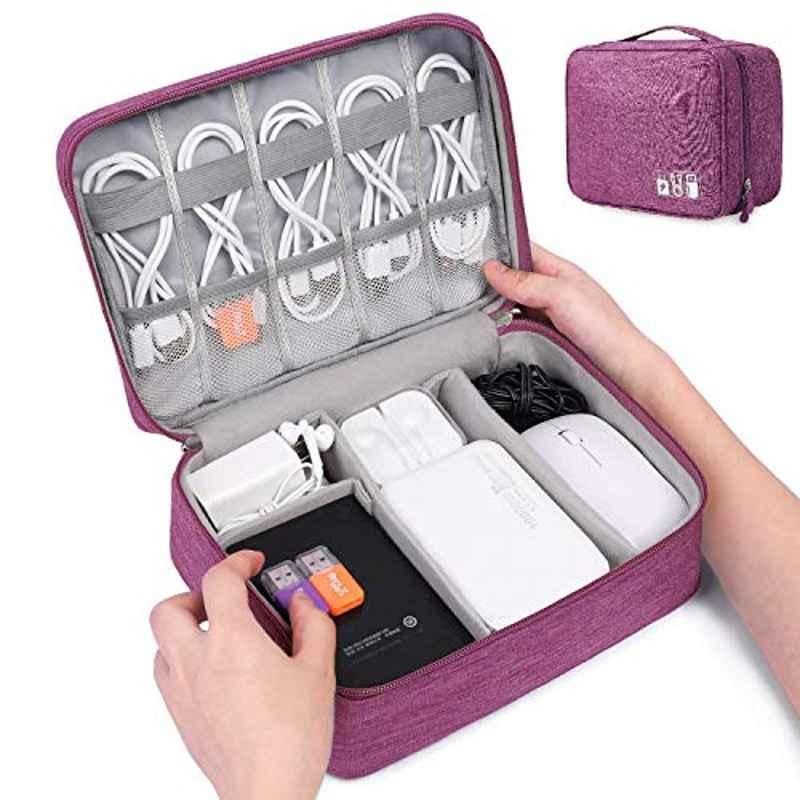 Rubik Mesh Purple Cable Organizer Bag, RTMCBPUR-01
