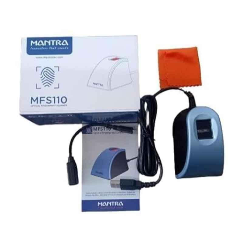 Mantra MFS110 L1 Biometric Single Fingerprint Scanner Aadhaar Authentication Device with Latest Updated RD Service for High Security & Fast Scanning