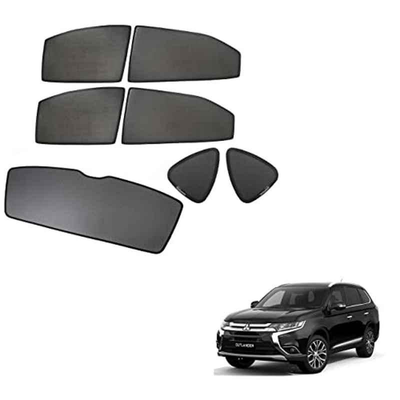 Kozdiko 5 Pcs Mesh Black Fixed Window & Rear Sun Shades Set for Mitsubishi Outlander