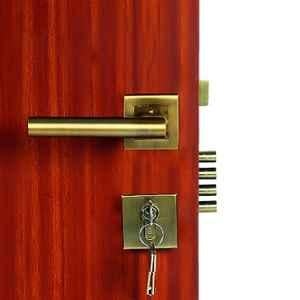 Handle Waala Rose MG301 Stainless Steel Antique Brass Finish One Side Key Mortise Door Lock Set