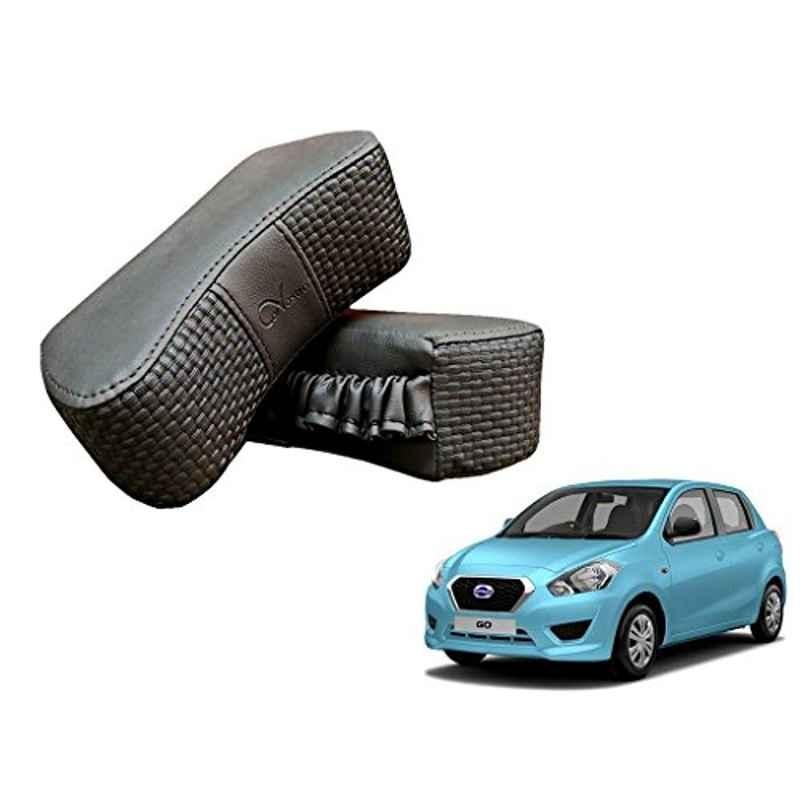 Kozdiko 2 Pcs Memory Foam Grey Luxurious Neck Rest Cushion Pillow Set for Datsun Go