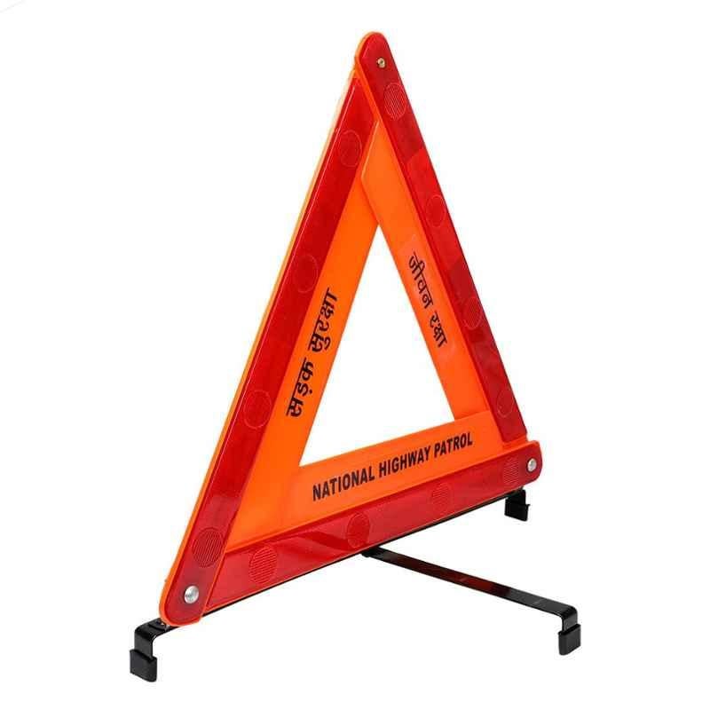 Safies Road Safety Reflective Warning Triangle with Double Stand