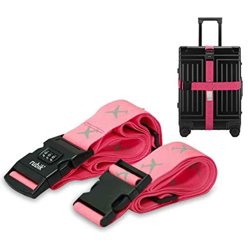 Rubik 210x5cm Pink Luggage Strap Belt, RBLSBA2 (Pack of 2)