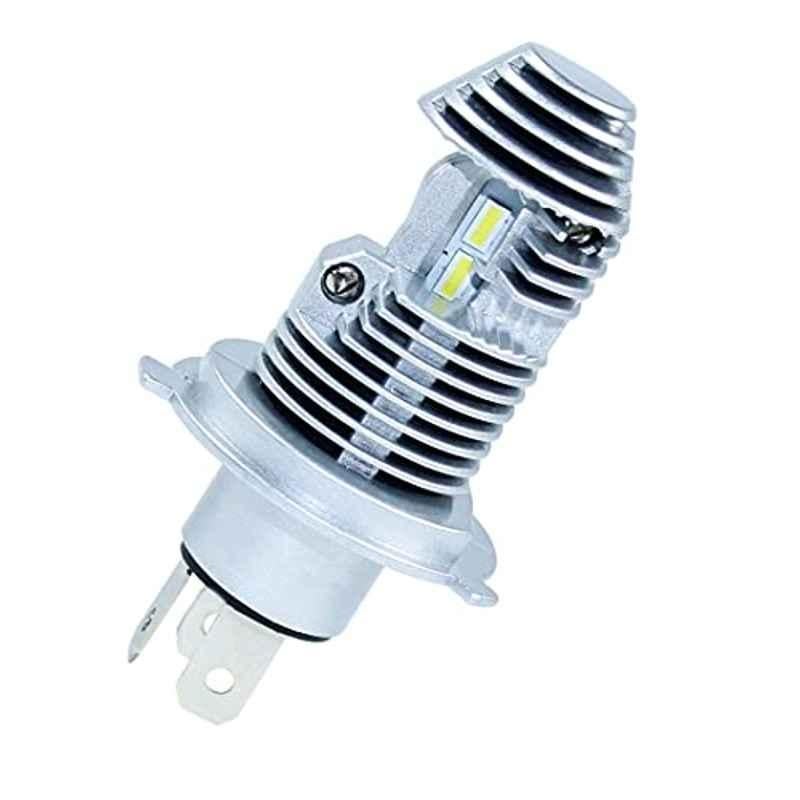 Miwings Extremely Bright H4 1860 Csp Led Chips White Light 40W Headlight Conversion Kit Lamp Bulb 9003 Hb2 For Bike And Car Scooty (12V, 50W, 6000K, 9000Lm) 1.Pcs (H4 Led White Light)
