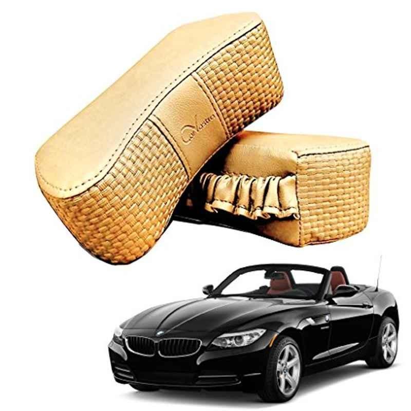 Kozdiko 2 Pcs Memory Foam Beige Luxurious Neck Rest Set for BMW Z4, koz_31484