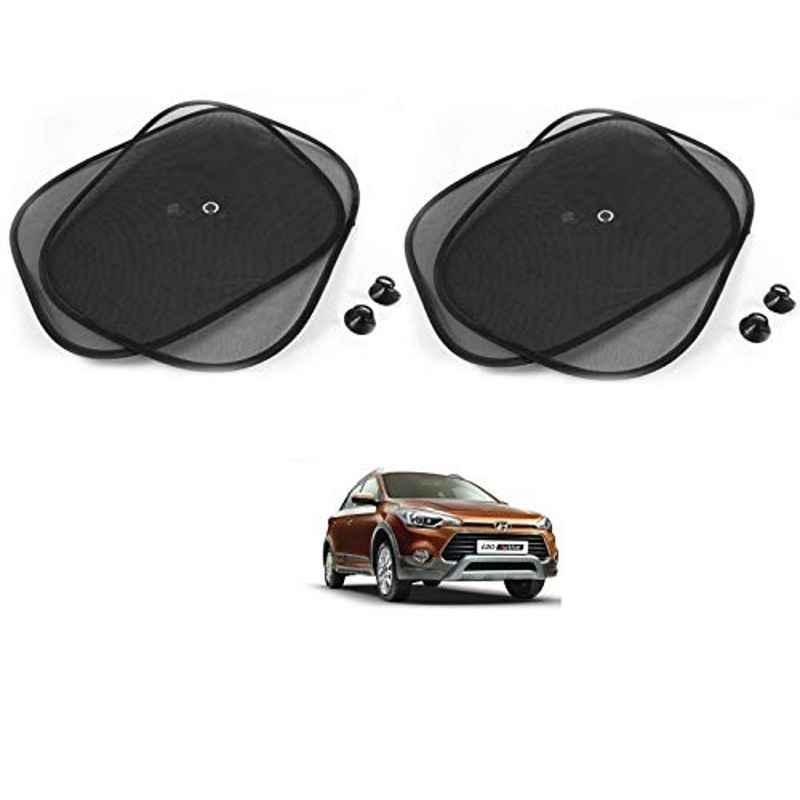 Kozdiko 4 Pcs Black Chipokoo Car Window Sunshade Curtain Set for Hyundai i20 Active, koz_78881