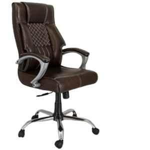 Newturn Desire Leatherette Brown High Back Ergonomic Office Chair