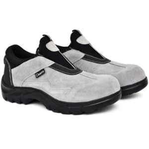 Ozarro Suede Leather Steel Grey Toe Safety Shoes, S4440, Size: 7