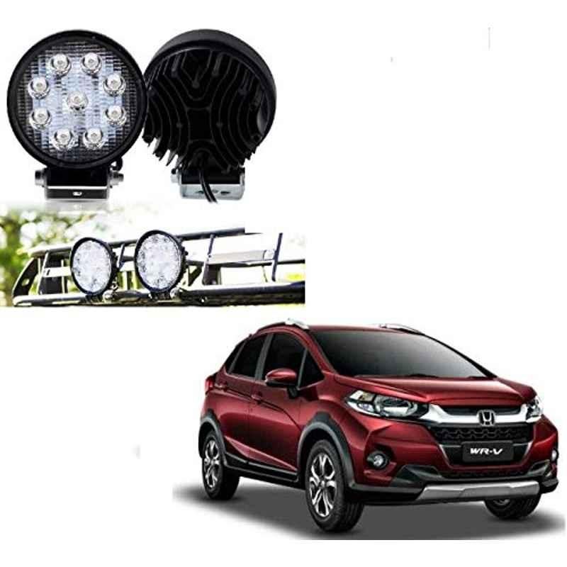 Kozdiko 2 Pcs 27W 4 inch 9 LED Waterproof Round White Fog Light Set with Mounting Brackets for Honda WRV, kozd_19887
