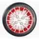 Prigan 4 Pcs 12 inch White & Red Press Fitting Wheel Cover Set for TATA ACE
