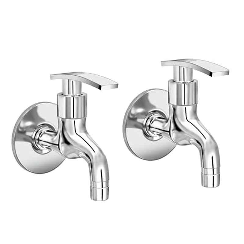 Plantex Chrome Washing Machine Tap with Brass Spindle/Tap for Washing Machine with Water Saving Aerator/Garden/Pipe Connection Tap/Washing Machine Pipe Connector- (Pack of 2)