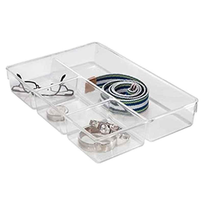 Interdesign Plastic Clear 4 Section Linus Dresser, 110773