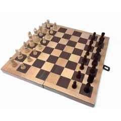 Matrica 45.72cm Walnut Wood Multicolour Chess Board with Inlaid Design