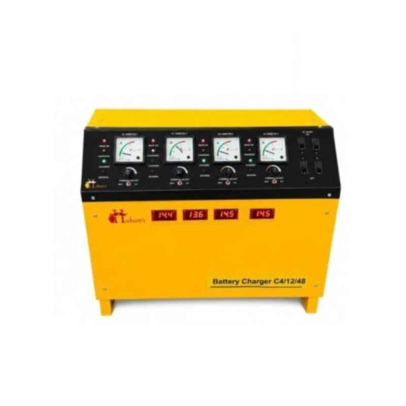 Hukums 12A 230VAC 4 Station Single Phase Fully Automatic Battery Charger, C4/12/48