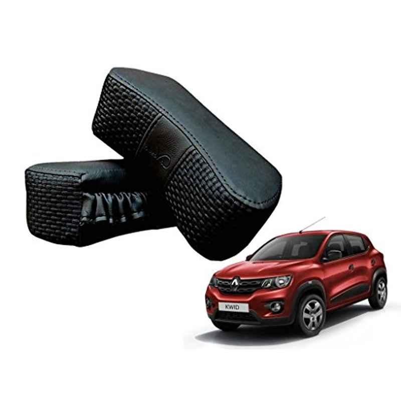 Kozdiko 2 Pcs Memory Foam Black Luxurious Neck Rest Set for Renault Kwid, koz_15674