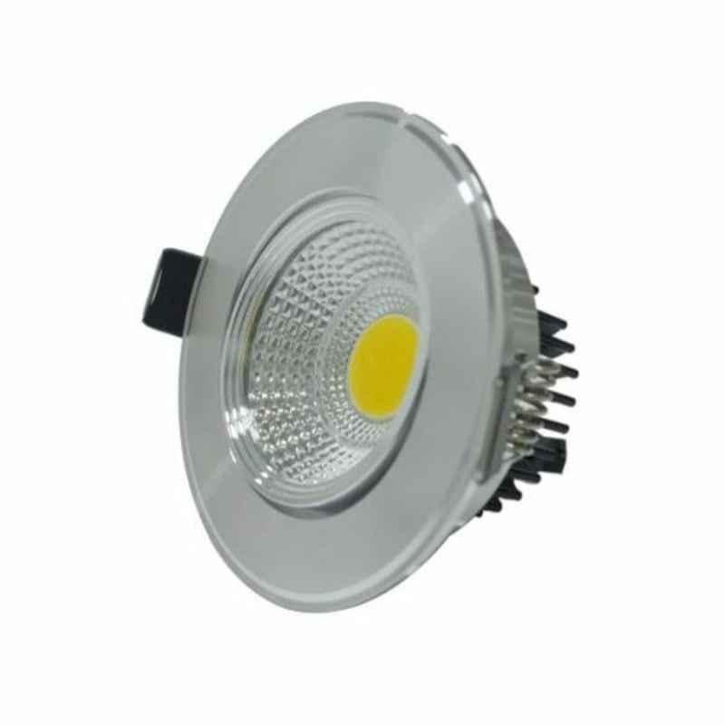 RR 100-265 VAC 3000K Silver LED Down Light, RR-COB7LW-S-EC