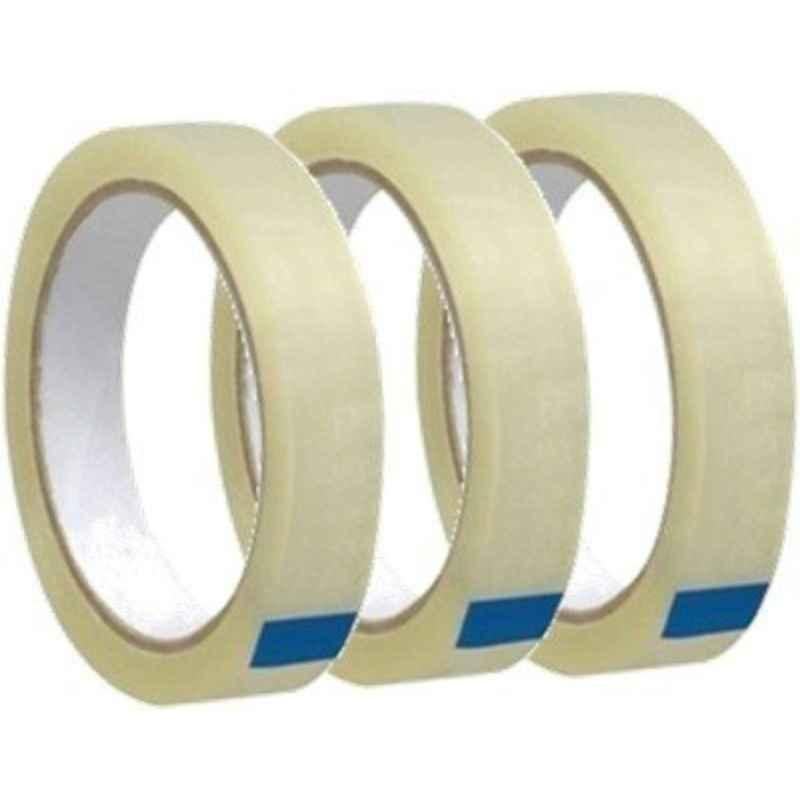 Veeshna Polypack 65m 1 inch Transparent Self Adhesive Tape (Pack of 3)