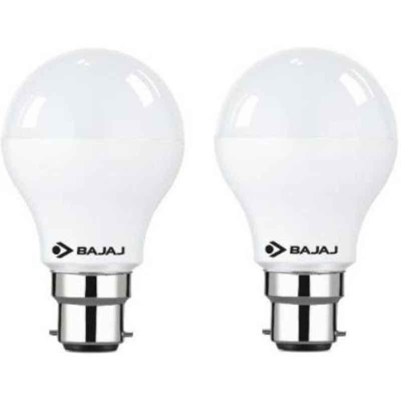 Bajaj 9W White B22 Standard LED Bulb, 830087 (Pack of 2)