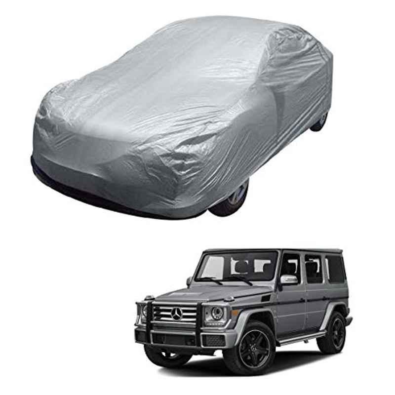Kozdiko Silver Matty Car Body Cover with Buckle Belt for Mercedes Benz G-Class