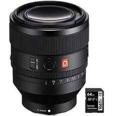 Sony SEL50F12GM 50mm F1.2 Full Frame Large Aperture E-Mount Camera Lens with Lexar Professional SDHC/SDXC 1667x UHS-II 64GB Memory Card, SEL50F12GM/Q SYX