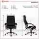 CELLBELL Watson C102 Wood High Back Black Boss Chair, CBHKFOC1001