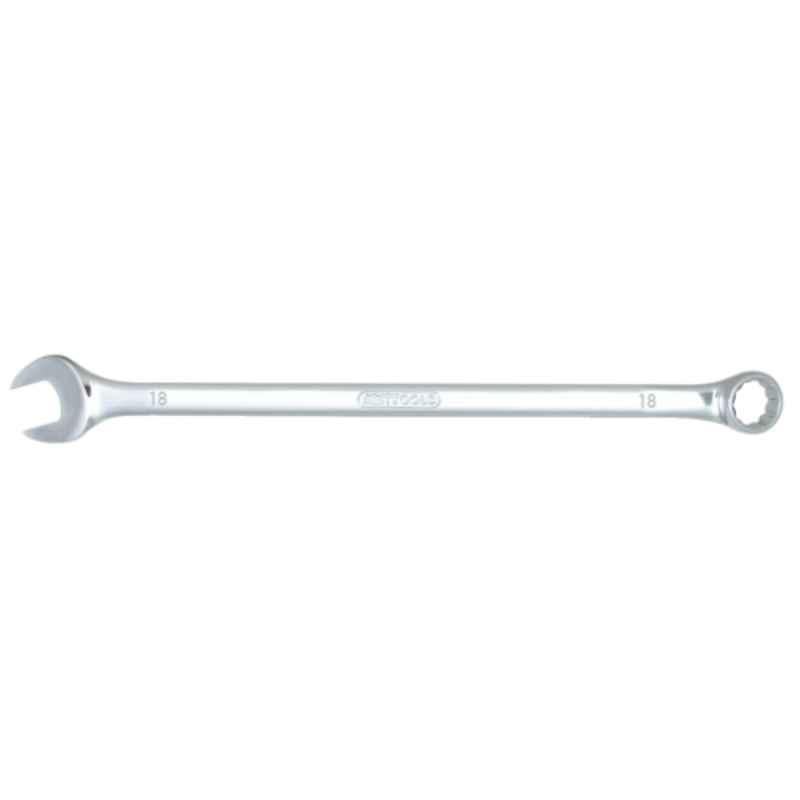 KS Tools Chrome Plus 18mm CrV Extra Long Combination Spanner, 519.0658