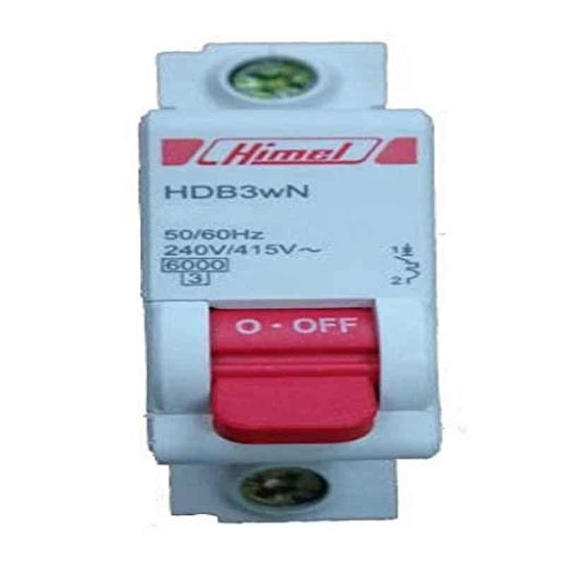 Himel 4A 1P 6kA Miniature Circuit Breaker, HDB3WN1C4